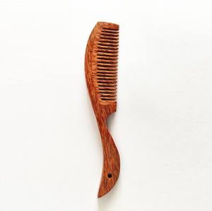 Peigne à tresser en bois, peignes à cheveux en bois de coco avec logo personnalisé, gravure, grande quantité, zéro déchet - Product Image 1