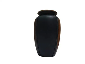 Cremation Urn Memorial for Human <b>Ashes</b> Funeral Urn Container Jar <b>Pot</b> Brown Leather Finished - Product Image 3