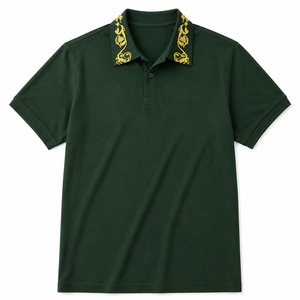 Polo pour homme de qualité supérieure avec col brodé, logo personnalisé, manches courtes, mélange de coton, vêtements de golf décontractés, polo T-shirt OEM ODM - Product Image 3