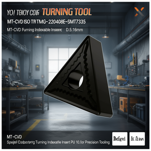 Plaquette de tournage indexable MT-CVD revêtue ISO TNMG 220408E-SMT7335 D.5.16mm PU 10 pour outillage de précision - Product Image 3