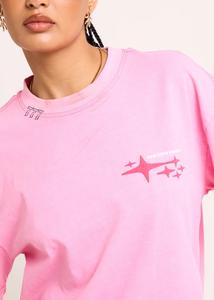 Camiseta Holgada de Verano para Mujer, Estilo Oversize, con Estampado Gráfico en el Pecho y Bordado en el Cuello, Ecológica - Product Image 4