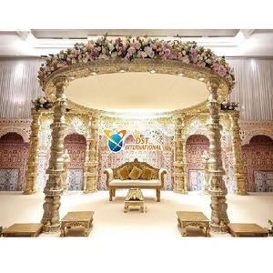Mandap de Boda de Madera Tallada con Tema Maharaja Haveli, Mandap de Madera para Boda Padmavati, Mandap de Boda Gujarati, Mandap Raj Mahal, Australia - Product Image 1