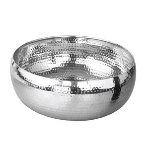 Cuenco para servir frutas martilladas de acero inoxidable Cuenco para servir comida de forma redonda de diseño maravilloso para proveedor mayorista - Product Image 1