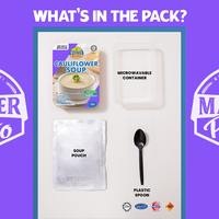 Master Pasto 3-Minute Vegetarian Cauliflower Soup Instant Soup Ready-to-Eat Plant Based Instant Food 200g X 36 Units