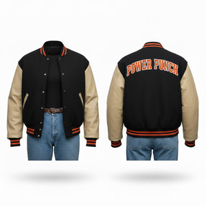 แจ็คเก็ตวาร์ซิตี้คุณภาพสูงสำหรับทุกเพศ ใส่ได้ในฤดูหนาว ปักโลโก้ตามสั่ง คอตั้ง กันน้ำ เป็นมิตรกับสิ่งแวดล้อม รับผลิตแบบ OEM - Product Image 2