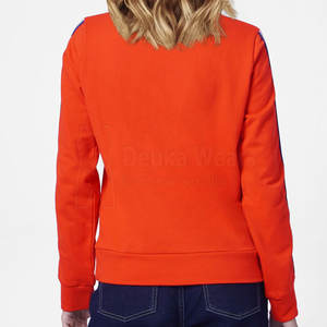 Fabrication pakistanaise couleur unie femmes sweats Logo imprimé personnalisé vêtements d'hiver décontractés tissé Badge paillettes décoration automne - Product Image 4