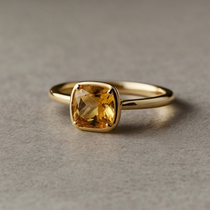 Bague de mariage moderne minimaliste en argent sterling plaqué or, sertie sur mesure, bijoux fins, style contemporain - Product Image 4