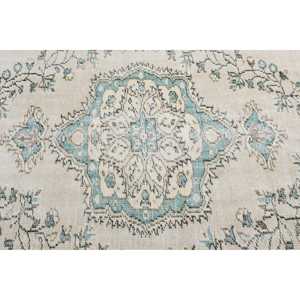 Tapis turc 5,9 x 9,1 pieds, tapis vintage, tapis oriental blanc en laine - Product Image 5