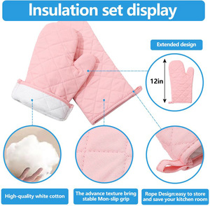 Gants de cuisine matelassés en coton de haute qualité, durables, pour la maison et les restaurants, gants de cuisine à vendre - Product Image 4