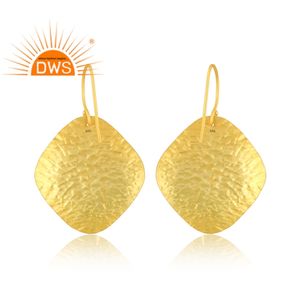 Pendiente colgante con diseño de hoja chapado en oro de 18 quilates de plata de ley de la mejor calidad, joyería fina Demi para mujer, regalo para ella - Product Image 4