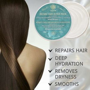 Masque réparateur instantané pour cheveux 200g Crème pour la réparation des cheveux abîmés avec huile de ricin et kératine OEM ODM Marque privée - Product Image 3