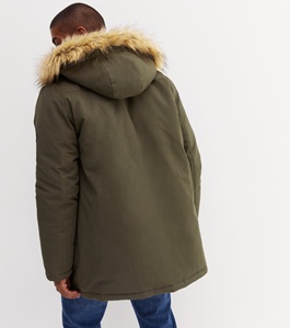 Veste matelassée d'hiver kaki à col montant pour hommes personnalisée nouvelle conception à la mode et à la mode - Product Image 4