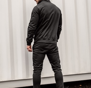 Logo personnalisé vêtements de sport à manches longues hommes survêtements/survêtement à séchage rapide respirant hommes survêtement personnalisé en gros - Product Image 2