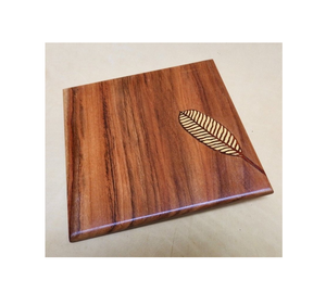 Posavasos circulares personalizados ecológicos de madera para café y té, de gran tamaño y forma cuadrada al mejor precio - Product Image 2