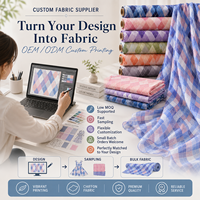 Tissu en mousseline de polyester doux à motif losanges Argyle personnalisable, très prisé, pour écharpes, chemises, foulards – Usine OEM/ODM