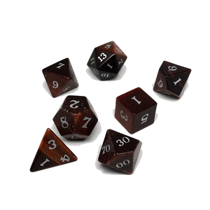 Dés en pierre oeil de tigre rouge naturel pierre précieuse pierre gravée ensembles de dés personnalisés Vikings grossiste de dés en pierre de cristal naturel - Product Image 6