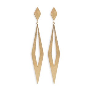 CUCOCUCA YXQ E298 Orecchini pendenti in acciaio inossidabile spazzolato dorato, alla moda e dal fascino intramontabile, ideali per l'uso quotidiano - Product Image 1