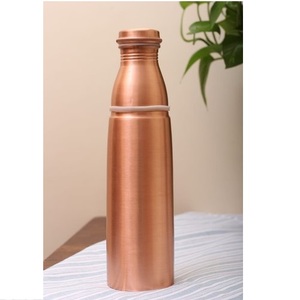 Botella de agua de cobre de diseño clásico con tapa avanzada a prueba de fugas Bebida directa para estudiantes de Yoga Camping - Product Image 3