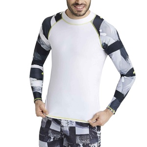 Camisa de compresión Rush Guard de manga larga para hombre de alta calidad, último diseño, protección contra sarpullido por sublimación - Product Image 1