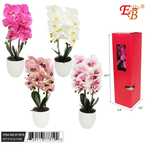 Realistico 6pc orchidea Set di fiori fatti a mano alta disposizione per il giorno di San Valentino ringraziamento laurea festa della mamma di Pasqua - Product Image 1