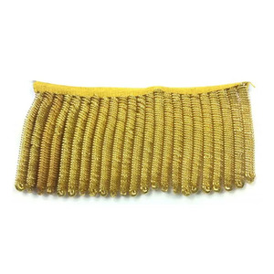 Dentelle métallique fil d'or tresse cérémonielle vente en gros 6.5CM plus épais or lingot frange gland pour vêtement - Product Image 2