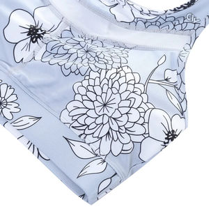 Soutien-gorge de sport à motif par sublimation, tendance, personnalisé, avec dentelle décorative, style haut, en coton uni, soutien-gorge de sport privé pour femmes - Product Image 5