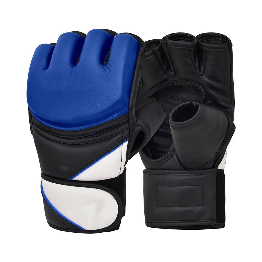 ถุงมือ MMA สำหรับฝึกชกมวยแบบมืออาชีพถุงมือหนังสำหรับต่อสู้
