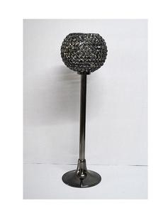 Candelabro de metal con cristal para luz de té Candelabro elegante y farol para decoración de bodas y eventos - Product Image 1