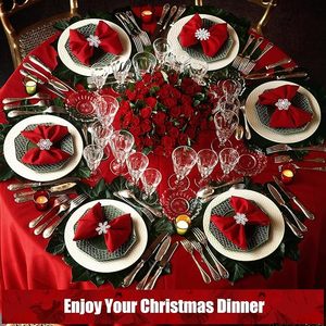 Servilletero de plata alemana, servilletero de diamantes de imitación, copo de nieve para decoración de fiesta, mesa de comedor, todos los días, una gran Decoración de mesa - Product Image 2