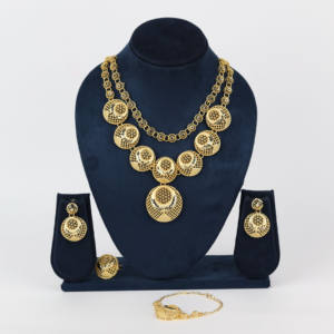 Collier traditionnel pour femmes orthodoxes Chapado En Oro cuivre et laiton plaqué or micro formé pour les occasions spéciales et les mariages - Product Image 2