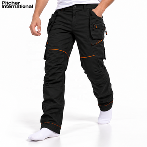 Pantalones de Trabajo al Por Mayor con Tela de Sarga de Algodón y Logotipo Personalizado para Compradores de Uniformes Industriales - Product Image 4