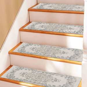 Tapis imprimé à motifs ethniques, tons doux et apaisants, design moderne et élégant, facile à nettoyer, tapis fin pour marches d'escalier, Gobelin - Product Image 2