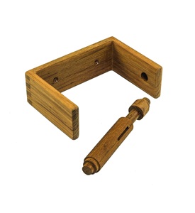 Teak Toilet <b>Tissue</b> Rack Wooden Toilet <b>Paper</b> Holder, 5-inch Bathroom Rounded Toilet <b>Paper</b> Roll Holder - Product Image 1