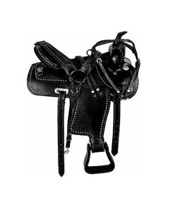 Juego de tachuelas de cuero genuino de primera calidad, monturas de carreras occidentales e inglesas para montar a caballo - Product Image 1