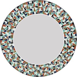 Luxury Handmade Metal <b>Mirror</b> Brown Blue Multicolored Modern Decorative Wall Art for Bathroom - Product Image 6