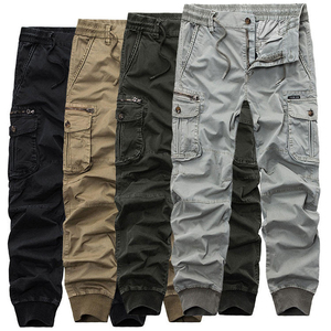 Durable <b>Men</b> Workwear Cargo Pants Multi Pocket <b>Trousers</b> Outdoor Utility Construction <b>Work</b> Pants With Ribbed Cuff For <b>Men</b> - Product Image 1