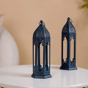 Soporte de vela con estampado de huecograbado de plata hecho a mano de alta calidad Estilo de linterna de lujo más vendido Esencial de Navidad para el hogar de Año Nuevo - Product Image 6