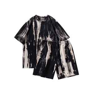 Ensemble de vêtements décontractés pour hommes 2 en 1, nouveau design, short uni, coupe ample, taille mi-haute, vêtements d'extérieur, t-shirt, vente en gros, ensemble en coton respirant - Product Image 5