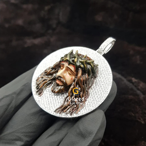 Colgante de Lujo Estilo Hip Hop con Diseño 3D de Dibujos Animados en Plata de Ley 925 y Diamantes Moissanita de Corte Brillante Redondo con Claridad VVS - Product Image 4