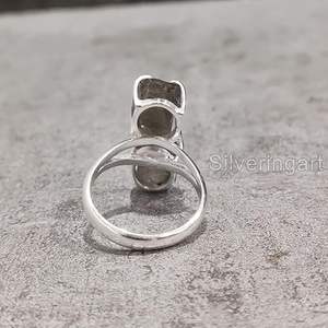 Anillo de Mujer con Labradorita Natural, Piedra Doble, Regalo de Navidad, Joyería Hecha a Mano, Anillo de Plata de Ley 925 - Product Image 5