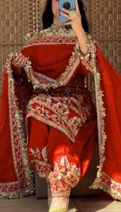 Lancement du nouveau Top de vêtements de soirée design Dhoti Salwar et Dupatta avec broderie et séquence - Product Image 6