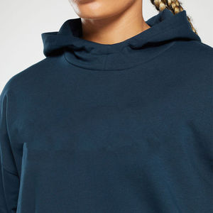 Sweat-shirt d'hiver décontracté pour femme, en polaire écologique, à capuche, manches longues, couleur unie, respirant - Product Image 4