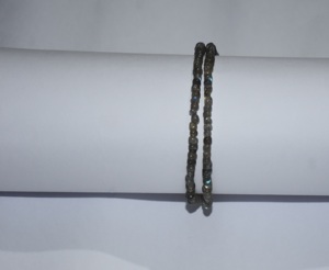 Labradorite naturelle semi-précieuse Bracelet fait main. Bracelet avec chaîne ajustable pour homme femme et fille en argent sterling 925 - Product Image 3