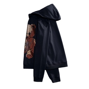 TeddyBear Rhinestones Ropa de moda para hombres Ropa de calle para parejas Couture 2024 Otoño Invierno Sudadera con capucha 100% Algodón Casual Nuevas sudaderas con capucha - Product Image 4
