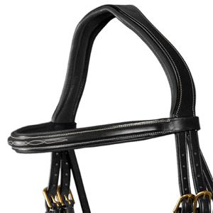 Bride et rênes de cheval en cuir pleine fleur de meilleure qualité, ensemble de muserolles confortables exportations de fabricants indiens - Product Image 4