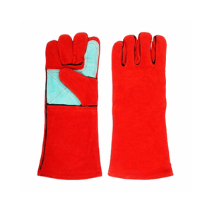 Guantes de soldadura de cuero sintético personalizados Top Palma de pistola a la venta con protección de mano superior Industrial para guantes de cuero para hombres - Product Image 1