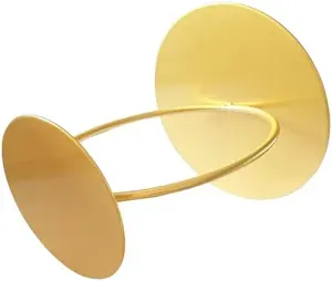 Luxury <b>Gold</b>-Plated Metal <b>Cake</b> Stand with <b>Gold</b> Polish <b>Top</b> for Elegant Wedding Reception Display Available at Bulk Quantity - Product Image 6
