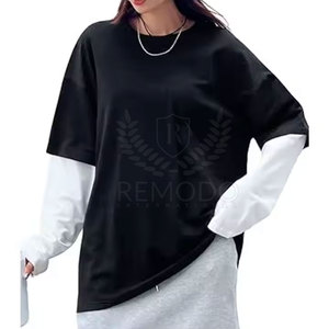 Camiseta de Doble Capa 100% Algodón para Mujer, Logotipo Personalizado, Secado Rápido, Transpirable, para Venta en Línea - Product Image 1
