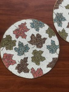 แผ่นรองจานลายใบเมเปิ้ลทำมือระดับพรีเมี่ยมสำหรับโต๊ะอาหารเสื่อและแผ่นรองที่สวยงาม - Product Image 2