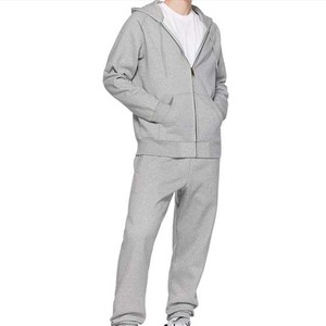 2025 nouveaux survêtements pour hommes personnalisés ensembles de vêtements de sport costume 100% coton Jogging survêtements zippés pour hommes contraste couleur 2 pièces ensembles - Product Image 1